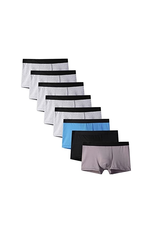 Men Boxer Black Mens Pantes Sous-vêtements respirant Sexy Male Boxer Sous-Ponts solides confortables sous-vêtements Men Boxer