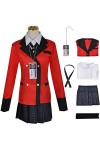 Foanja Momobami Kirari Déguisement Femme Cosplay Kakegurui Scolaire Uniforme Complet Vestes Chemises Jupes et Accessoires pou
