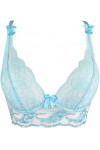 Axami Soutien-gorge bustier transparent avec dentelle florale menthe, menthe, 85C