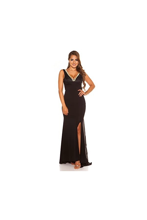 Koucla Robe de soirée sexy avec dentelle, rouge, M