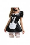 KSDFIUHAG Costumes Sexy Femme Femmes Dressy Lingerie Cosplay Maid Eroticy Underwear Costumes De Bébé-Black_M