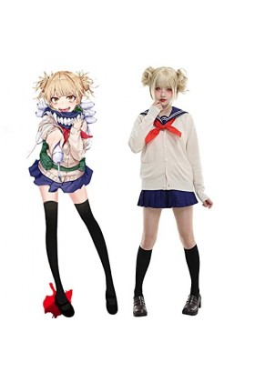 Zhongkaihua Costume de Cosplay Japonais My Hero Academia Himiko Toga - Costume de Marin à Manches Longues pour Halloween