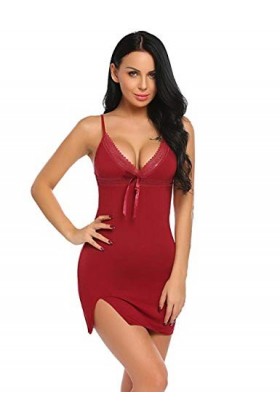 Érotisme Sexe Et Sensualité Chemise De Nuit En Coton Sexy Femmes Sans Manches Sangle Vêtements De Nuit Vêtements De Nuit Femm