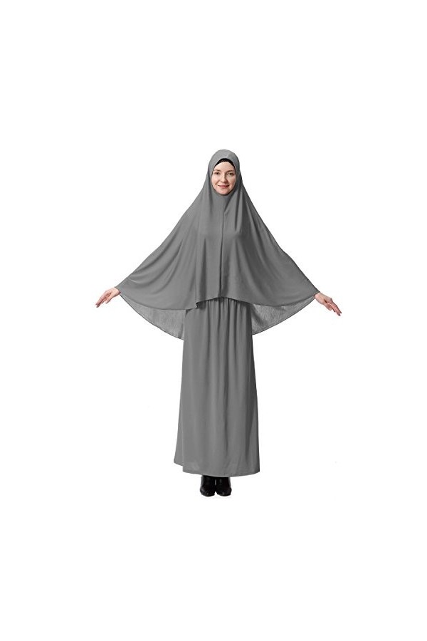 Asie de lOuest Syrie traditionnelle pour femmes robe jubah vêtements formels Chador exotique cosplay fête performance gris,