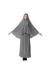 Asie de lOuest Syrie traditionnelle pour femmes robe jubah vêtements formels Chador exotique cosplay fête performance gris,