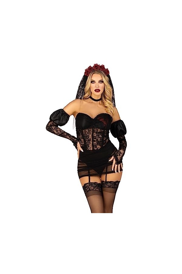 Leg Avenue Heartbreak Bride costume set, S