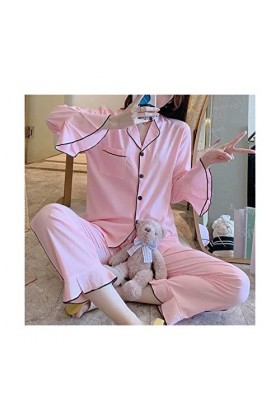 GYQWJPC Pyjama Pajama Ensembles Femmes Tenue Chaude Élégante Fashion Homewear Lounge Nocturne Porter des vêtements de Nuit Si