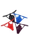 VPbao Dentelle Taille Basse String Femme Érotique Ficelle 4Pcs Aléatoire
