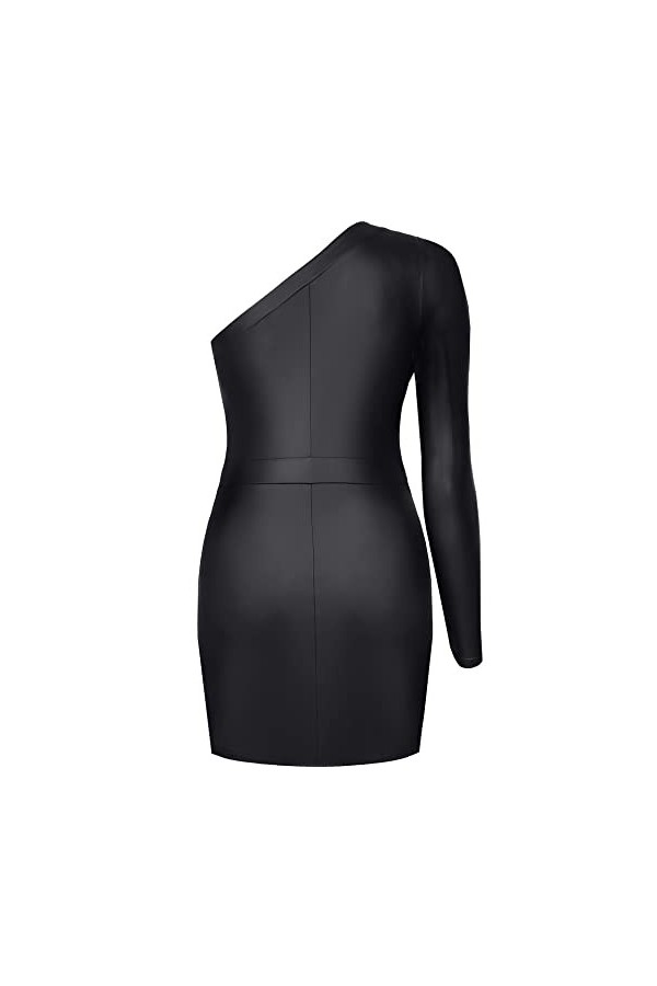 Demoniq Mini Robe asymétrique, Noir, XXL