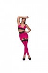 SEXYSY Costume de boîte de Nuit Femmes Lingerie érotique Jupe Courte Style Fermeture éclair Chaussettes serré Uniforme Tentat