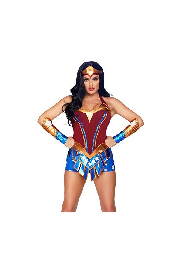 Leg Avenue Heart Stopping Hero Adult Sized Costumes, Multicolore, M EUR 40-42 Femme
