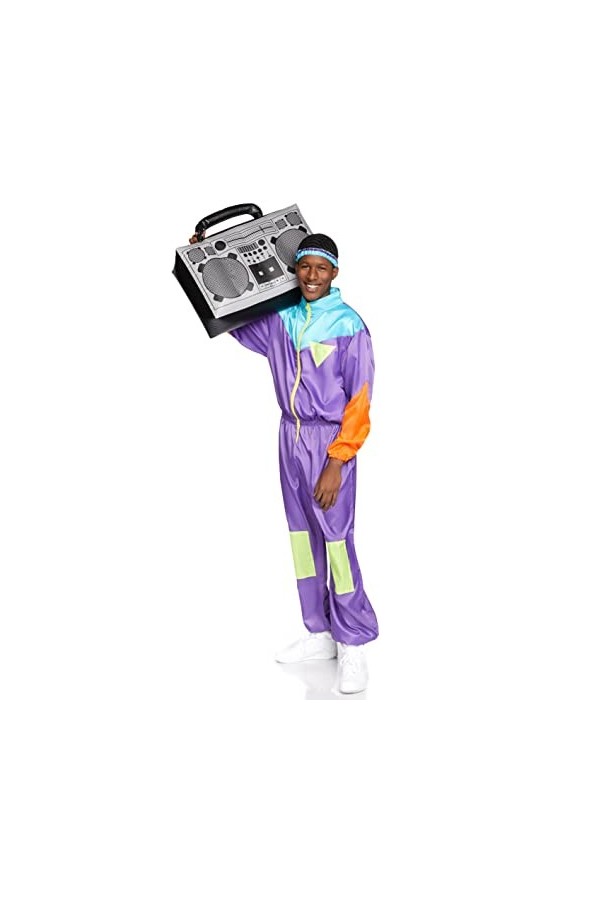 Leg Avenue Totally Awesome 80s Ski Suit Adult Sized Costumes, Multicolore, Multicolor Homme