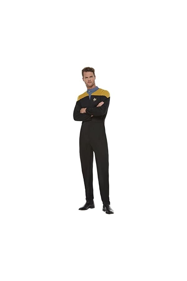 Smiffys Uniforme sous licence officielle Star Trek, Voyager Operations, Homme, 52445L, Doré et noir, L-Size 42"-44"