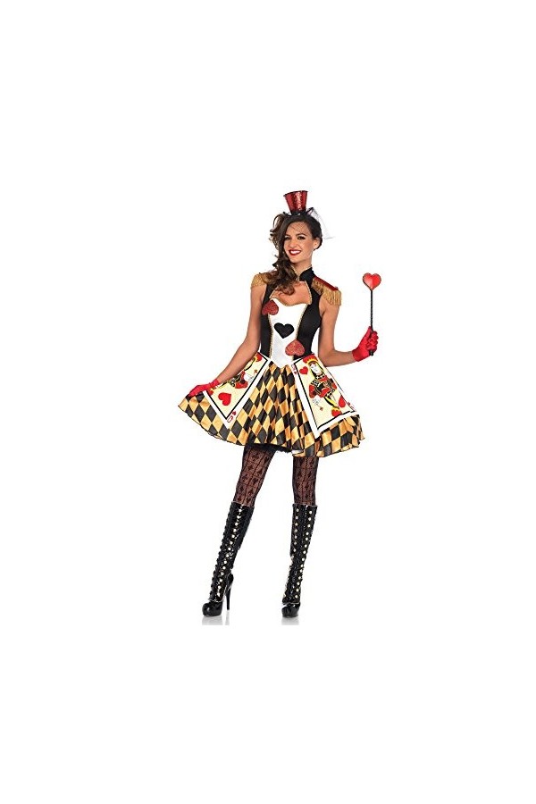 Leg Avenue- Queens Card Guard Adult Sized Costumes, 86638, Multicolore, Taille: M EUR 40-42 