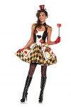 Leg Avenue- Queens Card Guard Adult Sized Costumes, 86638, Multicolore, Taille: M EUR 40-42 