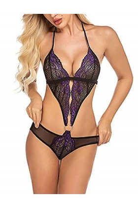RWRAPS Body Sexy de Grande Taille - Chemise de Nuit Extensible pour Femme - sous-vêtements en Dentelle - sous-vêtements créat