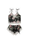 Lingerie Sexy pour Femmes, Filet de Poisson, Bretelles brodées, Motif Floral, érotique, Soutien-Gorge à Fleurs, Ensemble de L