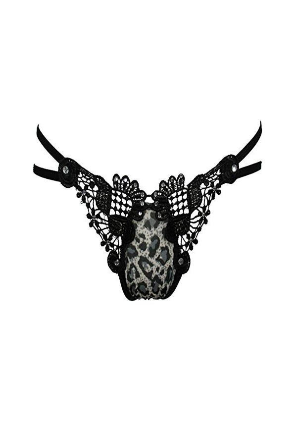 ZUOLUO Femmes Culottes Sexy Slips Sexy Tongs Imprimé Léopard Strings Culottes Respirantes String Passion Lingerie Sexy pour L