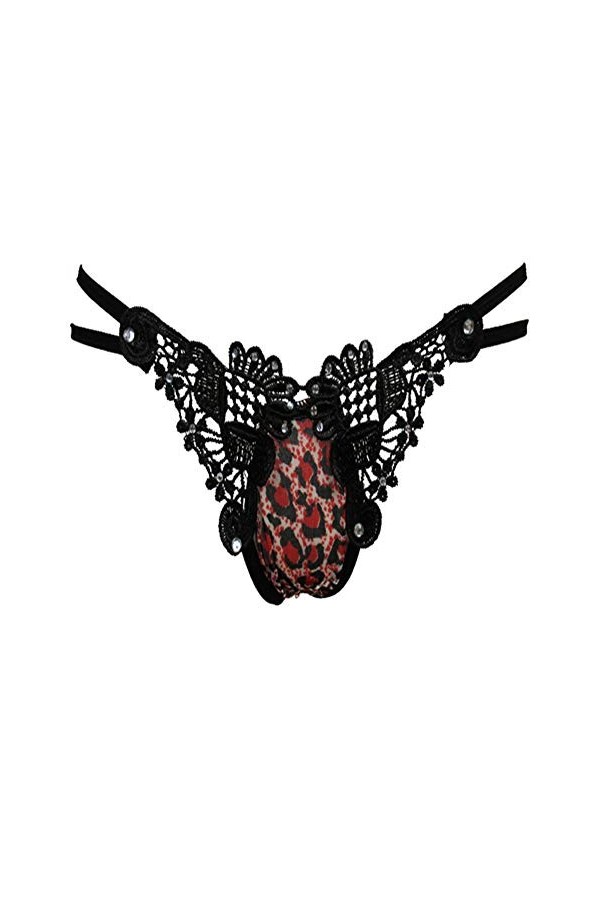 ZUOLUO Femmes Culottes Sexy Slips Sexy Tongs Imprimé Léopard Strings Culottes Respirantes String Passion Lingerie Sexy pour L