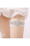  2pcs Porte-Jarretelles pour Dames Porte-Jarretelles Sexy en Dentelle Blanche Strass Accessoires de Mariage décoration de Ja