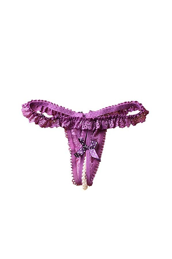 ppactvo String Femme Sexy Tanga String Dentelle pour Femme String Ouvert À lentrejambe Pyjama Femme Sexy Body Femme Sexy Cul