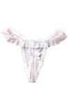 ppactvo String Femme Sexy Tanga String Dentelle pour Femme String Ouvert À lentrejambe Pyjama Femme Sexy Body Femme Sexy Cul