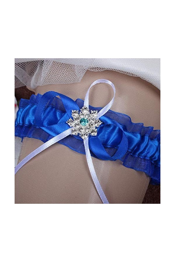 Accessoires mariée jarretière de Mariage, Jambe de Mariage avec Porte-Jarretelles en Dentelle élastique-Blanc_5pcs, Robes de 