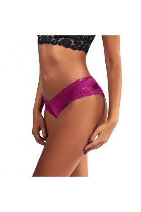 Culottes Femme Chic Panties Ouvert sous-Vetements Dentelle String Sexy Pas Cher Tangas Hot Fendue Transparente Coquine Respir