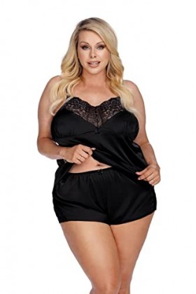 Ensemble Caraco et Short Laura - Anaïs Noir, 3XL,4XL 