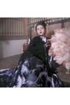 JIMINISO Peinture à lencre Noire Hanfu Hommes/Femmes Chinois Traditionnel Adulte Halloween Cosplay Costume déguisement pour 