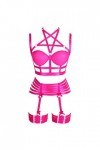 Pentagram Full Body Harness Bra Women Lingerie Cage Set Punk Jarretière Ceinture Poitrine Festival Rave Gothique Tissu Extens