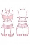 Pentagram Full Body Harness Bra Women Lingerie Cage Set Punk Jarretière Ceinture Poitrine Festival Rave Gothique Tissu Extens