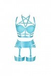 Pentagram Full Body Harness Bra Women Lingerie Cage Set Punk Jarretière Ceinture Poitrine Festival Rave Gothique Tissu Extens