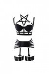 Pentagram Full Body Harness Bra Femmes Lingerie Cage Ensemble Punk Porte-jarretelles Sangle de poitrine Festival Rave Gothiqu