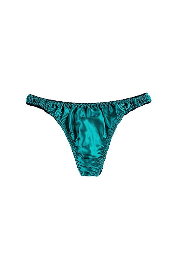 LUANAYUN-PHONE CASE Charmant Hommes Satin Soie sous-vêtements Lingeries Lowe Taille T Retour G Cordes et Culottes de String 