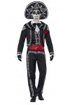 Smiffys BR43738XS Day of The Dead Señor Bones Costume, Homme, Noir, XS – Taille 76,2 à 81,3 cm