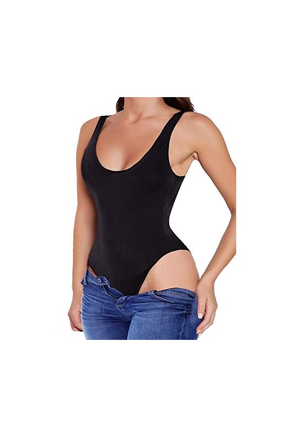 RWRAPS Sous-vêtements créatifs Body pour femme, combinaison, combinaison, une pièce, string, gilet, sexy, une pièce, sans man