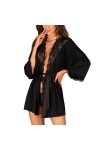 Obsessive Peignoir Sexy Et Séduisant Bellastia Peignoir, Noir,XS-S