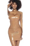 Robe vinyle Wet Look Caramel - MAL4580NUD - L, Chair