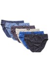 XKUN Slip Homme Cotton Plus Taille Solide Sexy Sexy Sexy Homme 5XL / 6XL 6 Paquets-6Pcs WU,4XL 80-95Kg