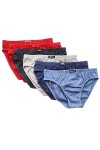 XKUN Slip Homme Cotton Plus Taille Solide Sexy Sexy Sexy Homme 5XL / 6XL 6 Paquets-6Pcs WU,4XL 80-95Kg