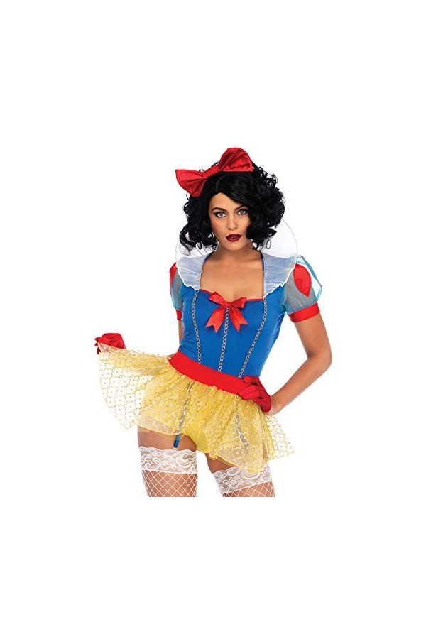 Leg Avenue- Sexy Miss Snow White Adult Sized Costumes, 86701 10102, Multicolore, M EUR 40-42 