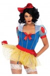 Leg Avenue- Sexy Miss Snow White Adult Sized Costumes, 86701 10102, Multicolore, M EUR 40-42 