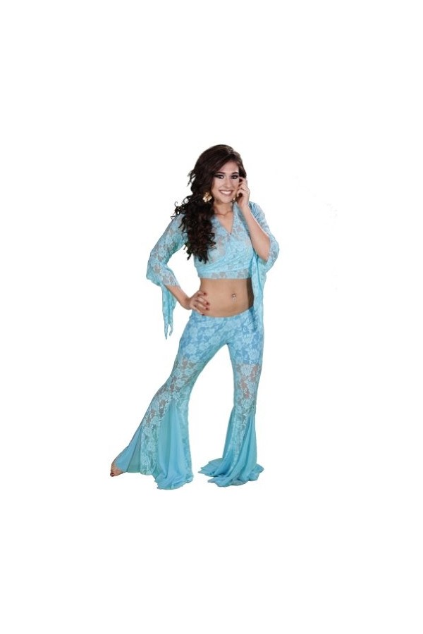 Miss Belly Dance Ensemble de costume Belly Dance en dentelle pour femme et Top en dentelle | it Up, turquoise, Small / Medium