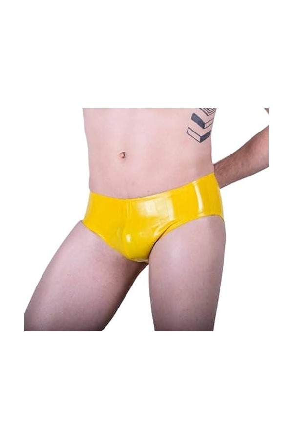 GOCTRN Les Slips en Latex De sous-vêtements en Caoutchouc Jaune pour Hommes Faits À La Main sont Personnalisés,Violet,3XL