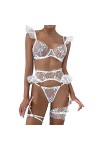 VETCS Ensemble de Lingerie Sexy pour Femmes Nounours Poupée Ensembles de Lingerie Brodés Floraux en Dentelle de sous-Vêtement