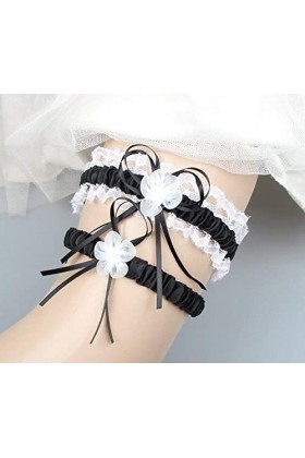 BAtlam Jarretière personnalisée, Accessoires de Mariage Nuptiale jarretière-Crimson_Taille Unique, Cadeaux de Mariage pour ja