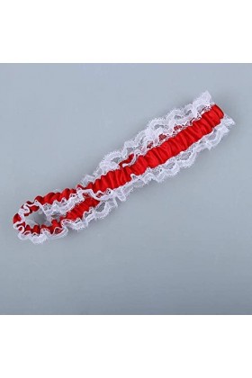 BAtlam Jarretière personnalisée, Accessoires de Mariage Nuptiale jarretière-Crimson_Taille Unique, Cadeaux de Mariage pour ja