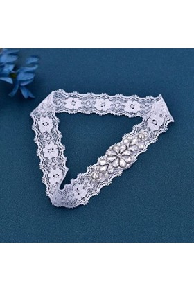 Mariage mariée Cuisse élastique jarretière Blanc Dentelle Jambe Anneau Brillant Sexy décoration Ceinture Maison fête Femmes d