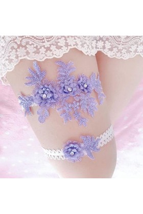Broderie Fleur pour Femme/Femme/Mariée Cuisse Anneau Jambe Jarretière Mariage Jarretière Ceinture Jarretière Ensemble BY61-Bo